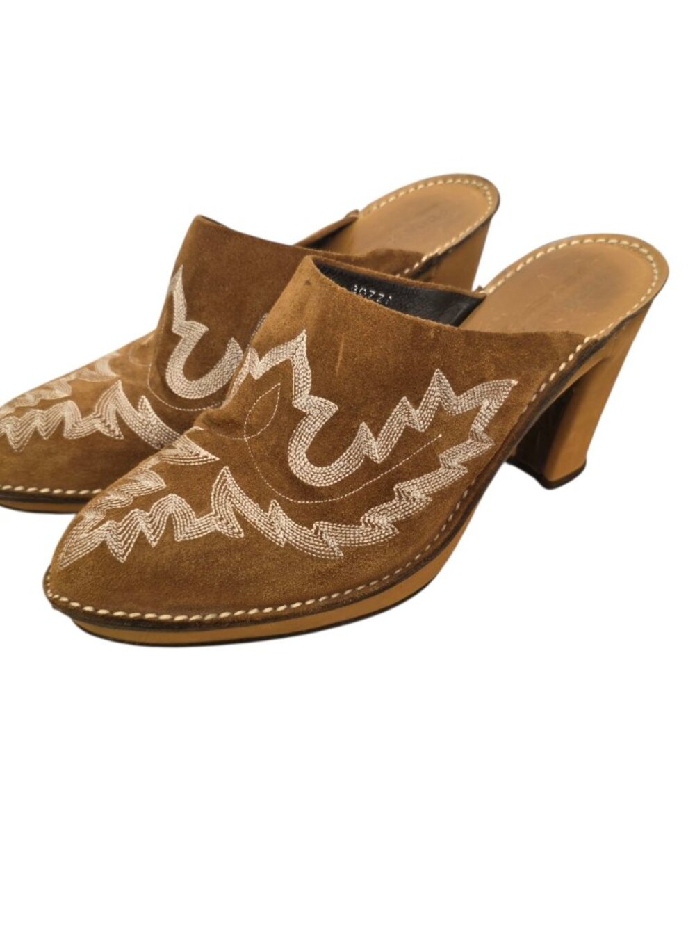 Donald Pliner Western Couture Embroidered Clogs Size 8 Made In Italy